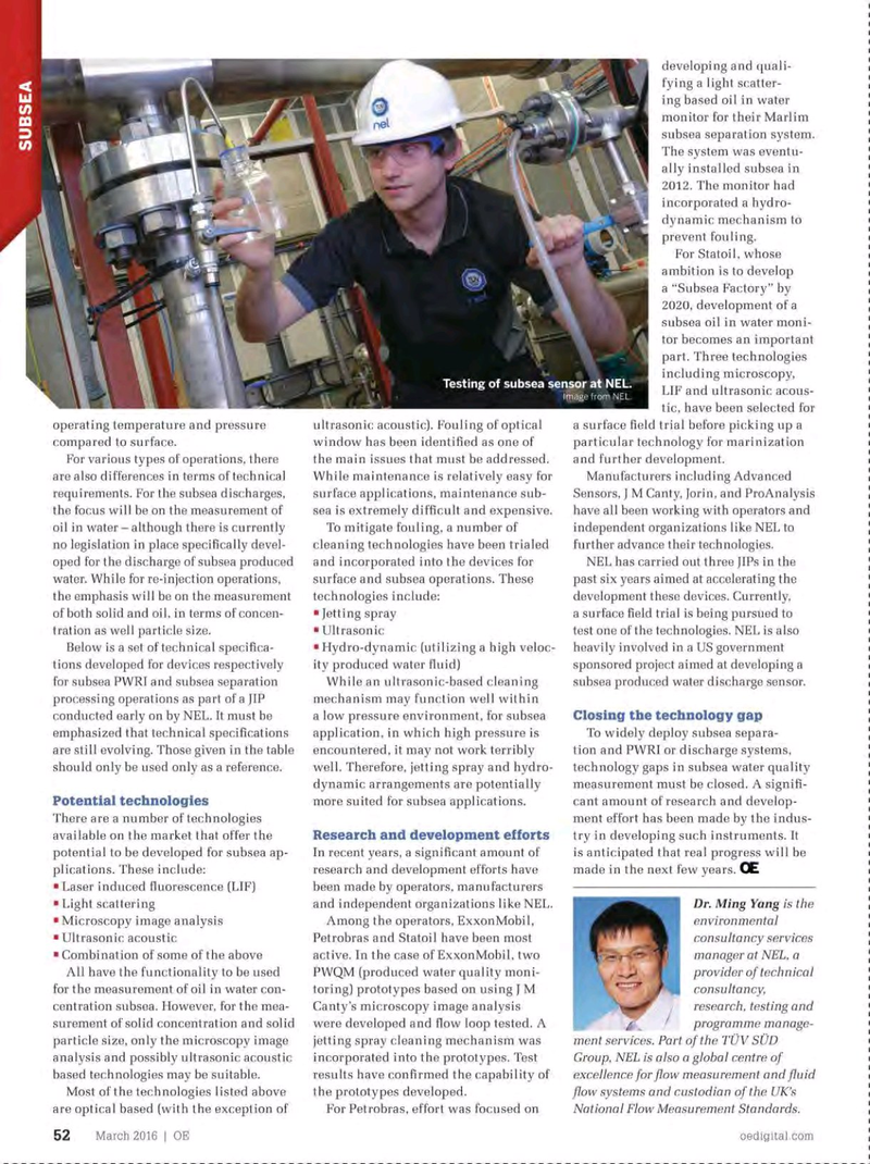 Offshore Engineer Magazine, page 50,  Mar 2016