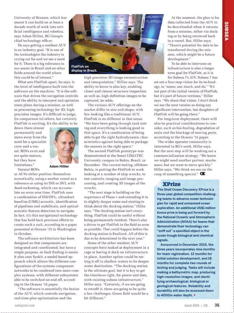 Offshore Engineer Magazine, page 33,  Apr 2016