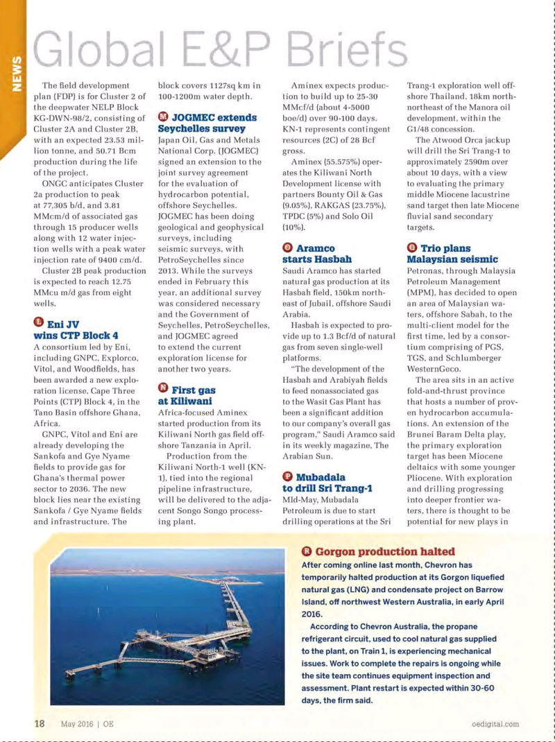Offshore Engineer Magazine, page 16,  May 2016