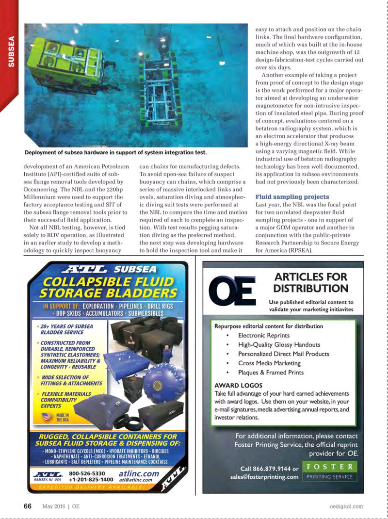 Offshore Engineer Magazine, page 64,  May 2016
