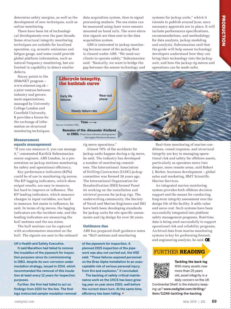 Offshore Engineer Magazine, page 67,  May 2016