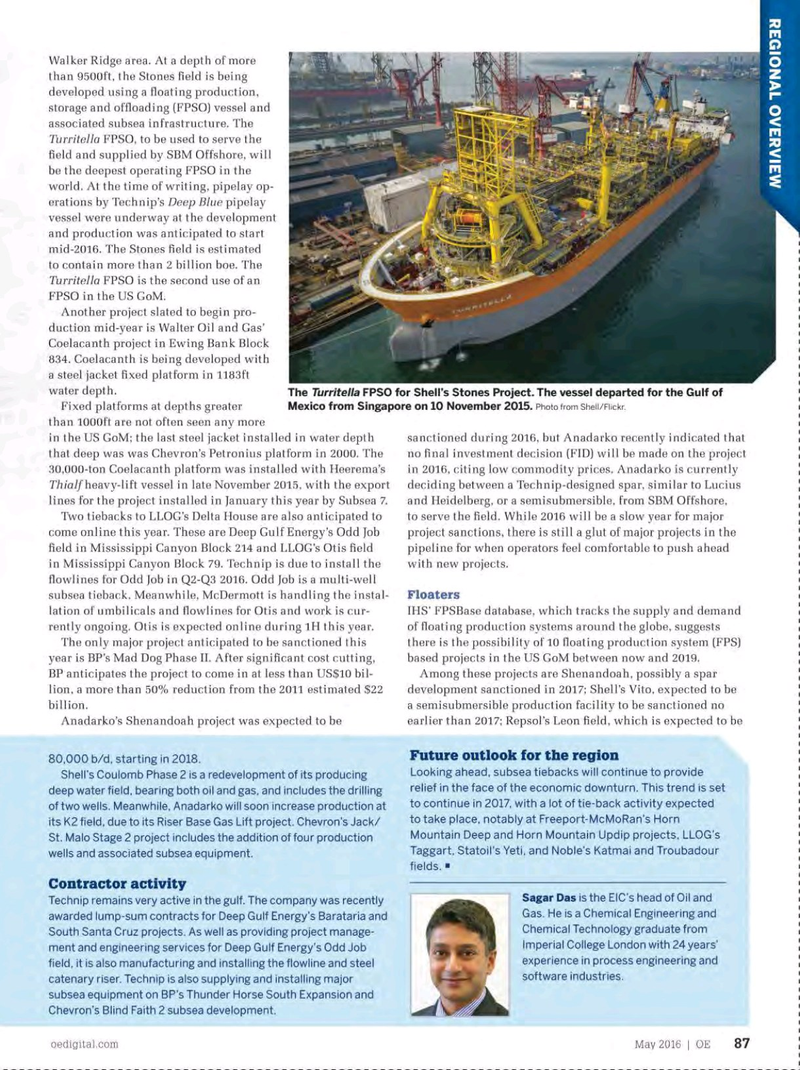 Offshore Engineer Magazine, page 85,  May 2016