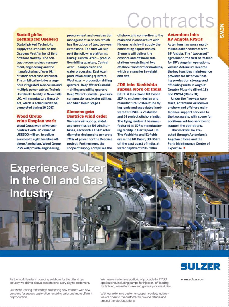 Offshore Engineer Magazine, page 13,  Jun 2016