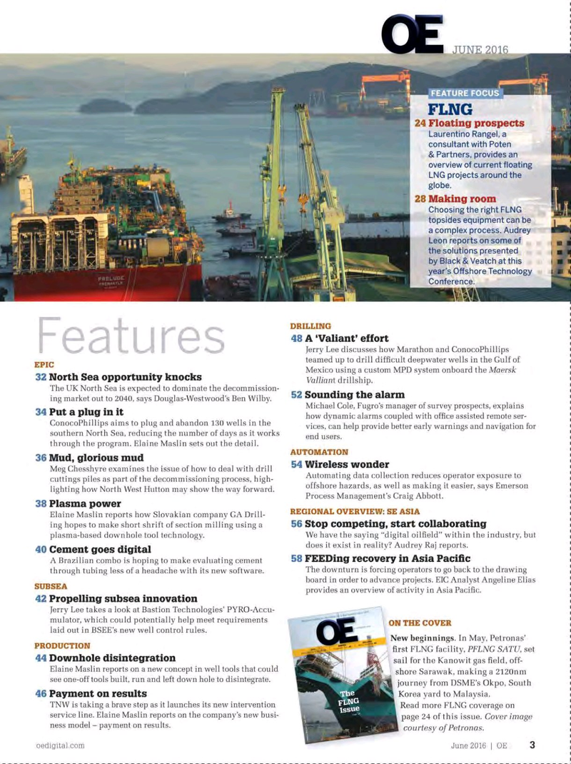 Offshore Engineer Magazine, page 1,  Jun 2016