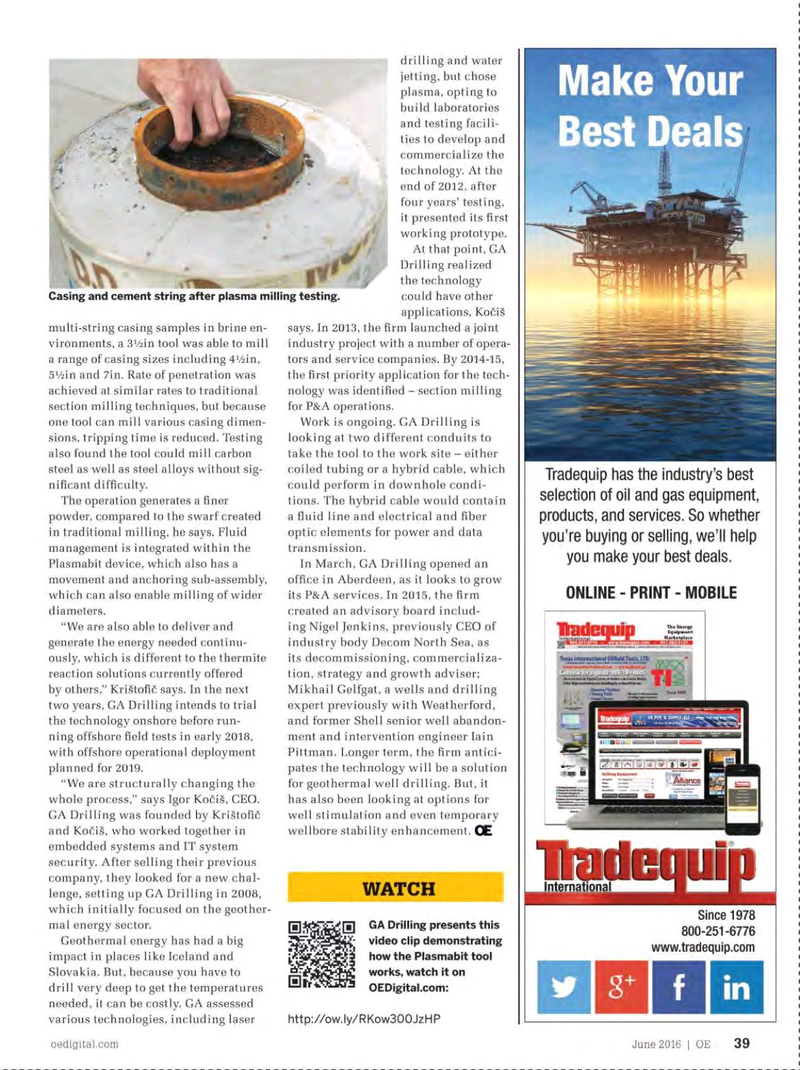 Offshore Engineer Magazine, page 37,  Jun 2016