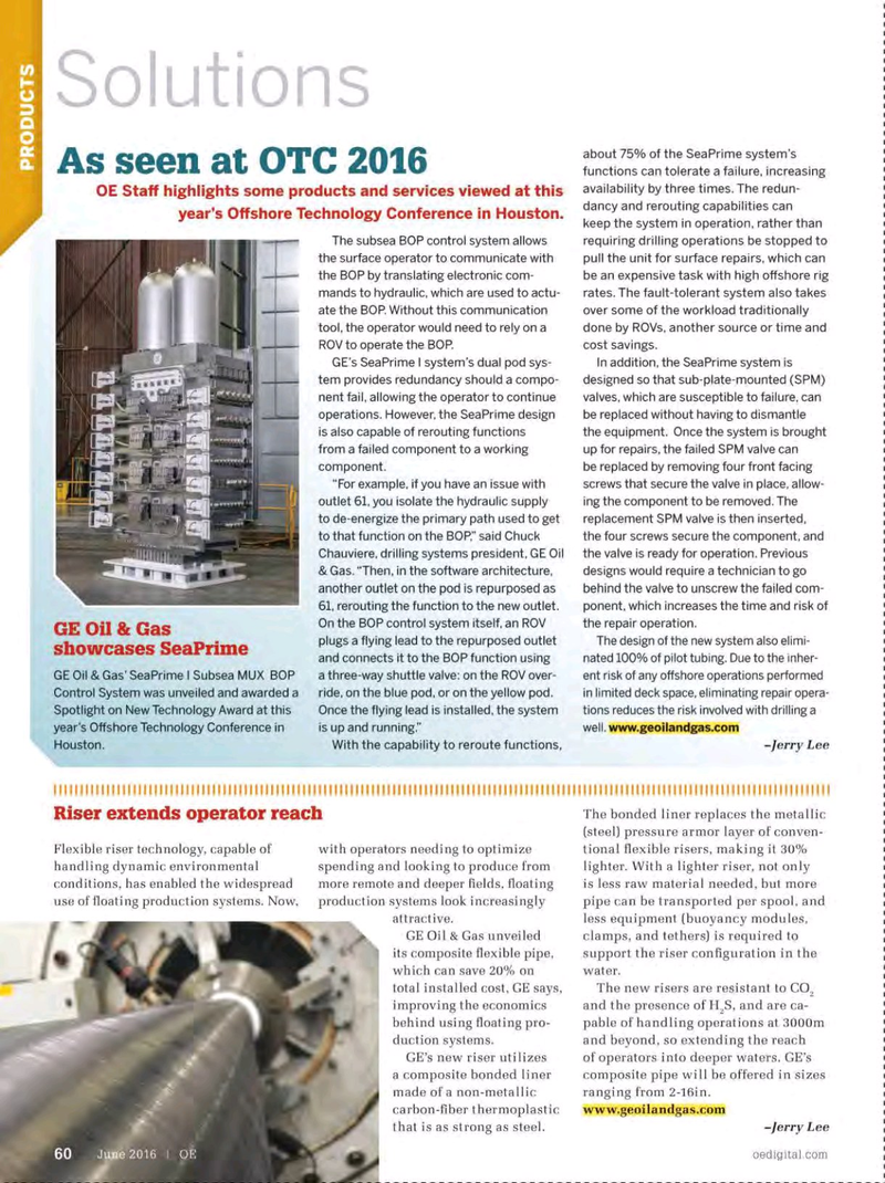 Offshore Engineer Magazine, page 58,  Jun 2016