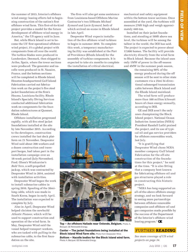 Offshore Engineer Magazine, page 15,  Jul 2016