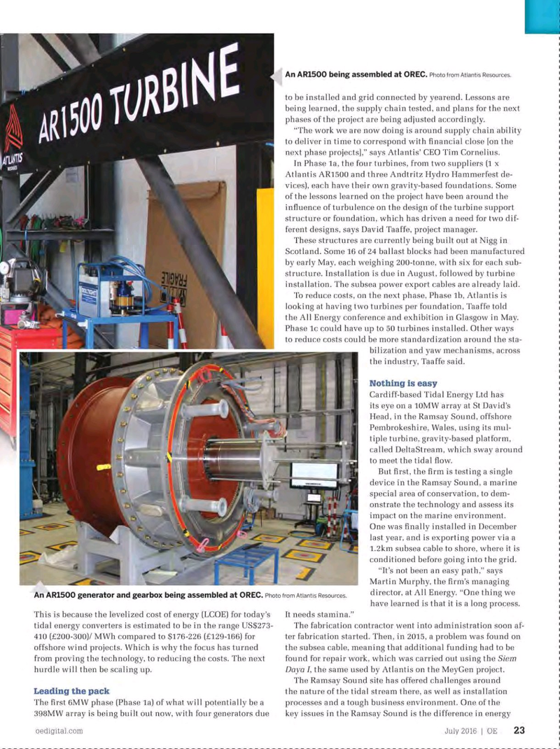 Offshore Engineer Magazine, page 21,  Jul 2016
