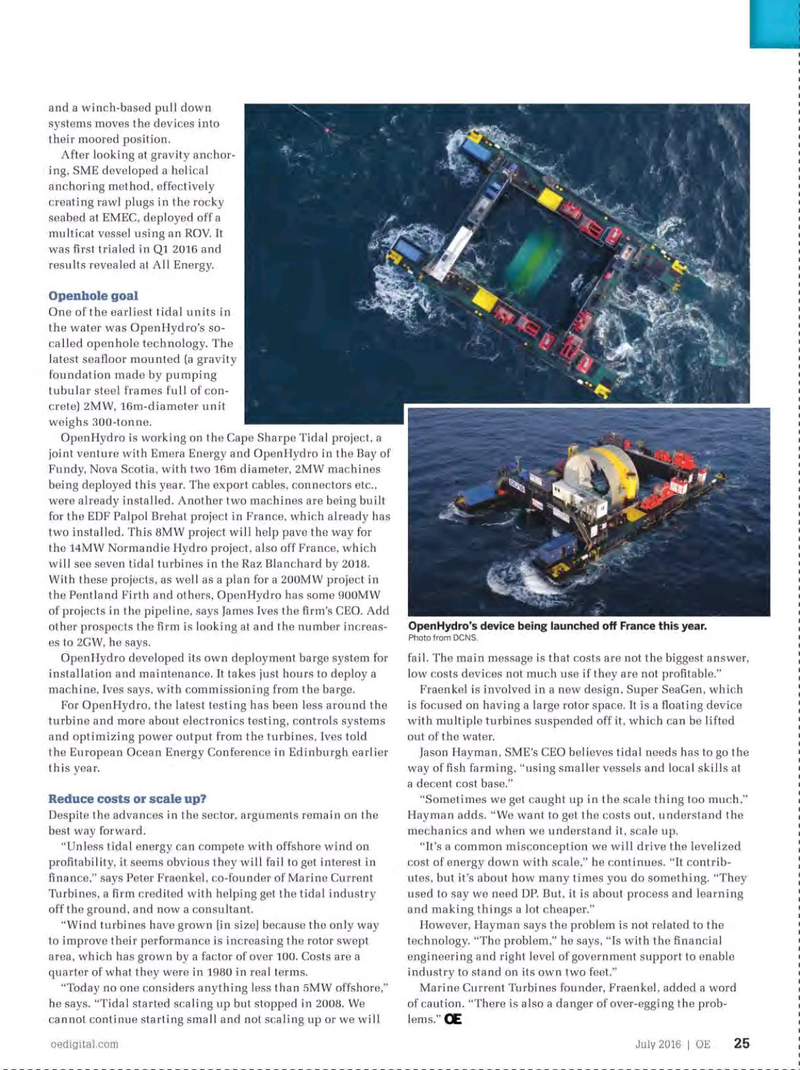Offshore Engineer Magazine, page 23,  Jul 2016