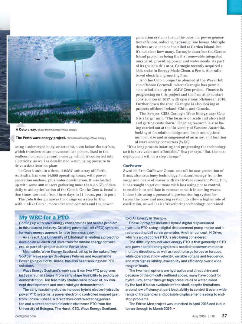 Offshore Engineer Magazine, page 25,  Jul 2016