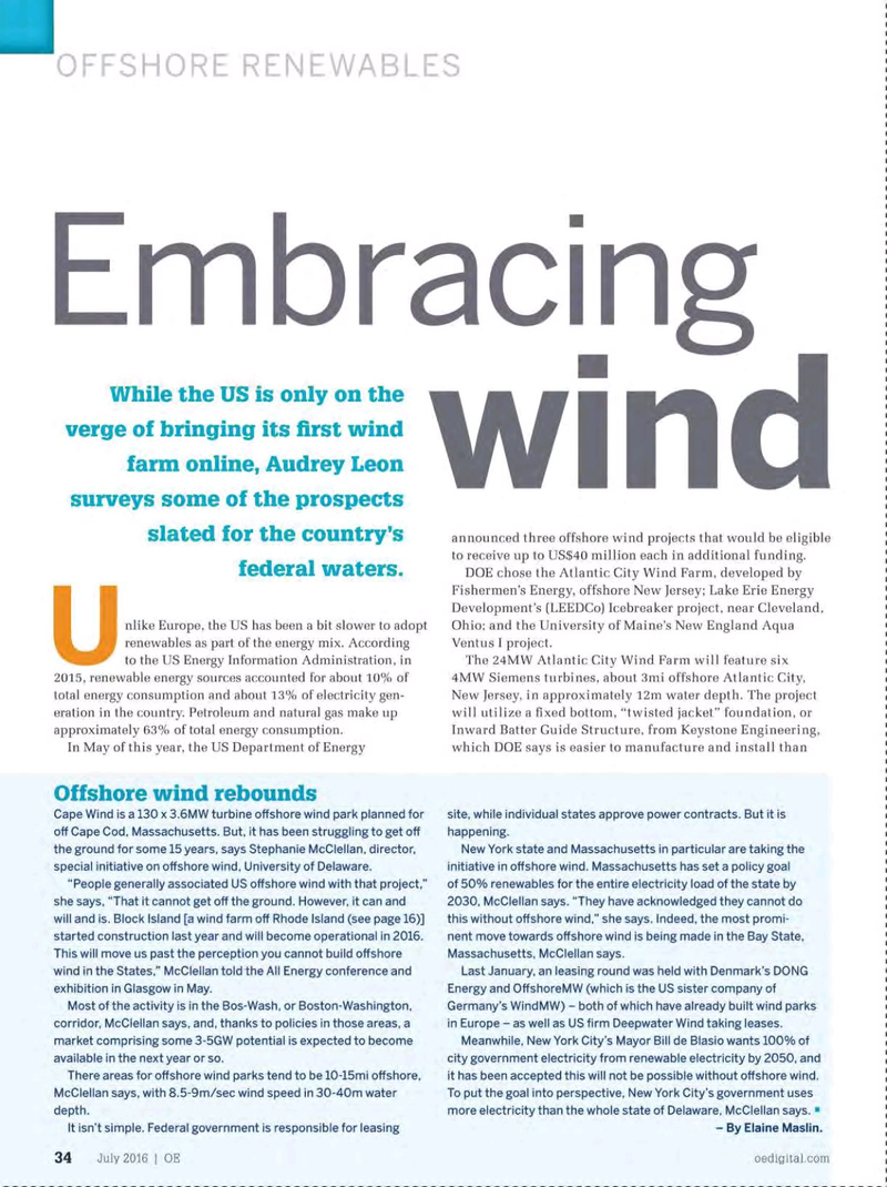Offshore Engineer Magazine, page 32,  Jul 2016