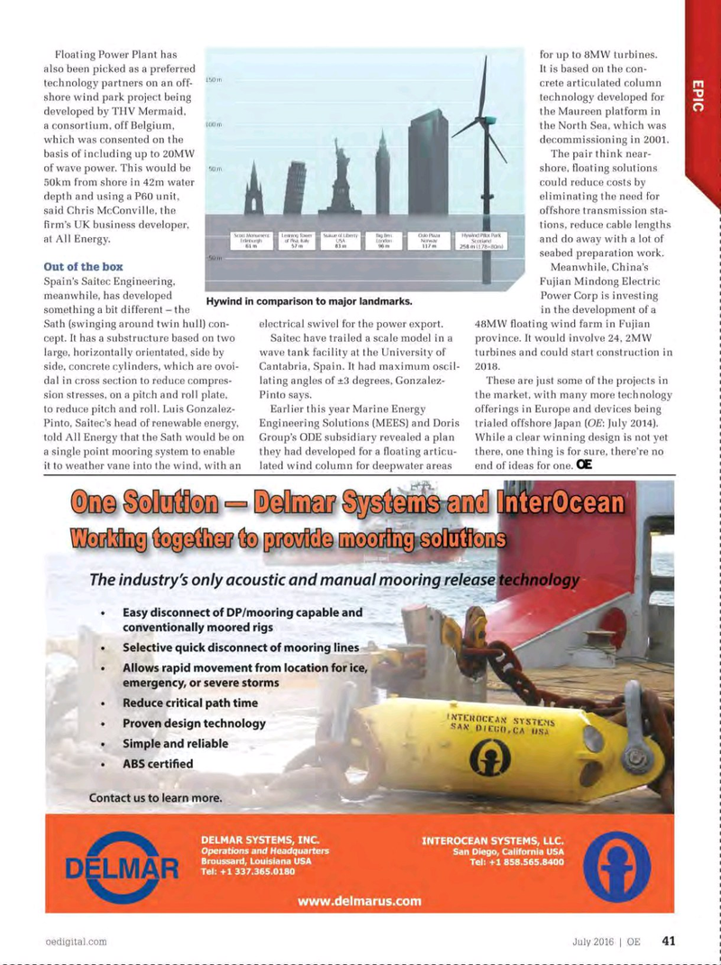 Offshore Engineer Magazine, page 39,  Jul 2016