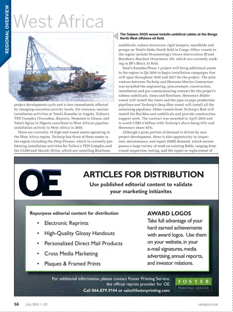 Offshore Engineer Magazine, page 54,  Jul 2016