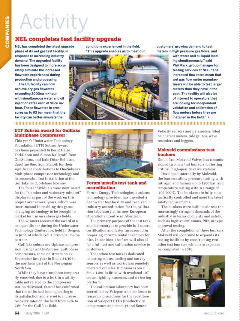 Offshore Engineer Magazine, page 62,  Jul 2016
