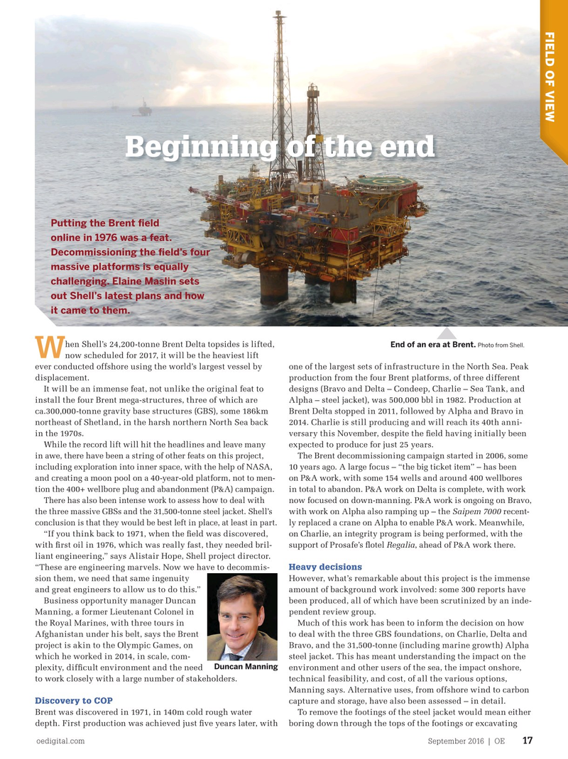 Offshore Engineer Magazine, page 15,  Sep 2016