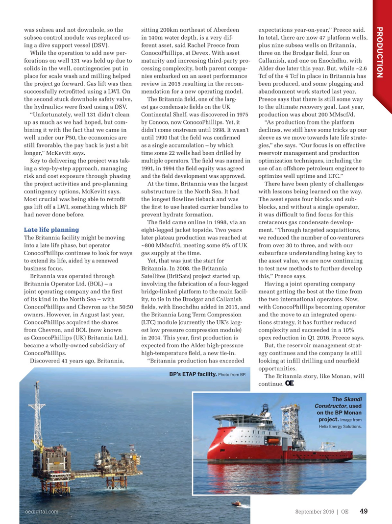 Offshore Engineer Magazine, page 47,  Sep 2016
