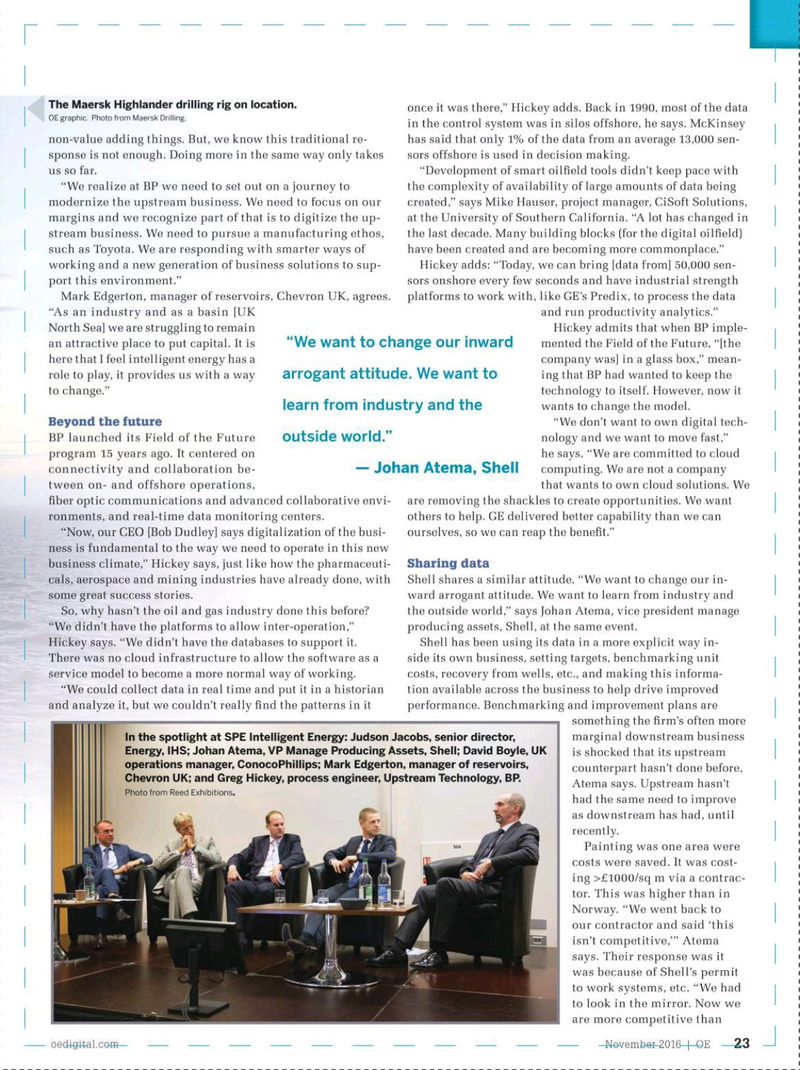 Offshore Engineer Magazine, page 21,  Nov 2016