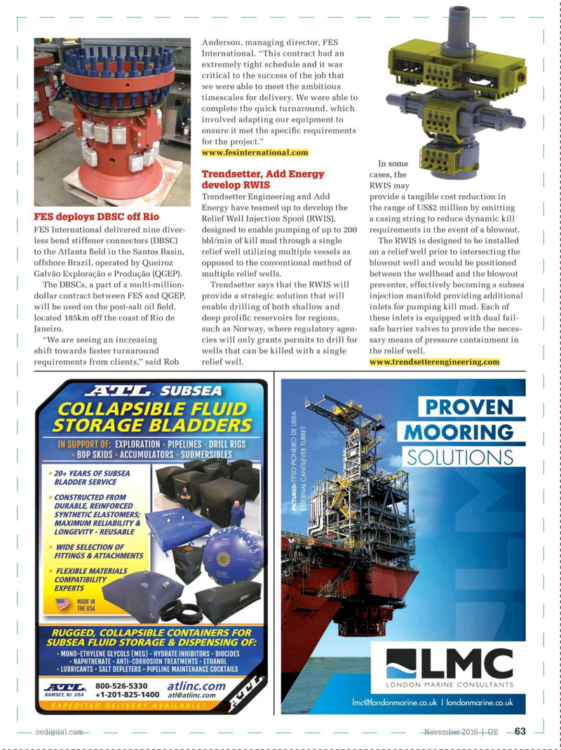 Offshore Engineer Magazine, page 61,  Nov 2016