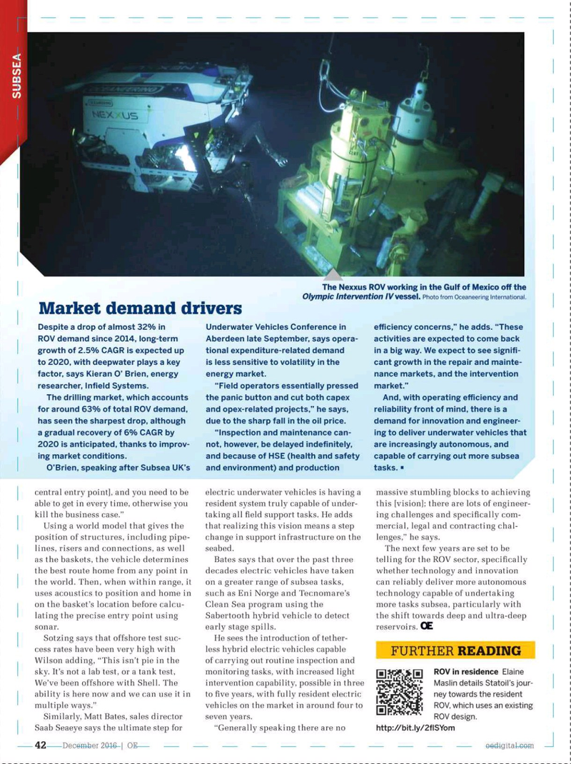 Offshore Engineer Magazine, page 40,  Dec 2016