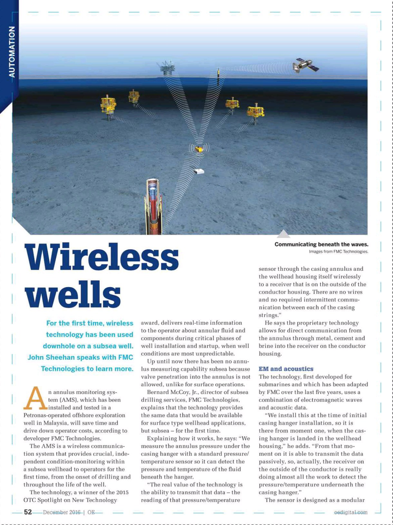 Offshore Engineer Magazine, page 50,  Dec 2016
