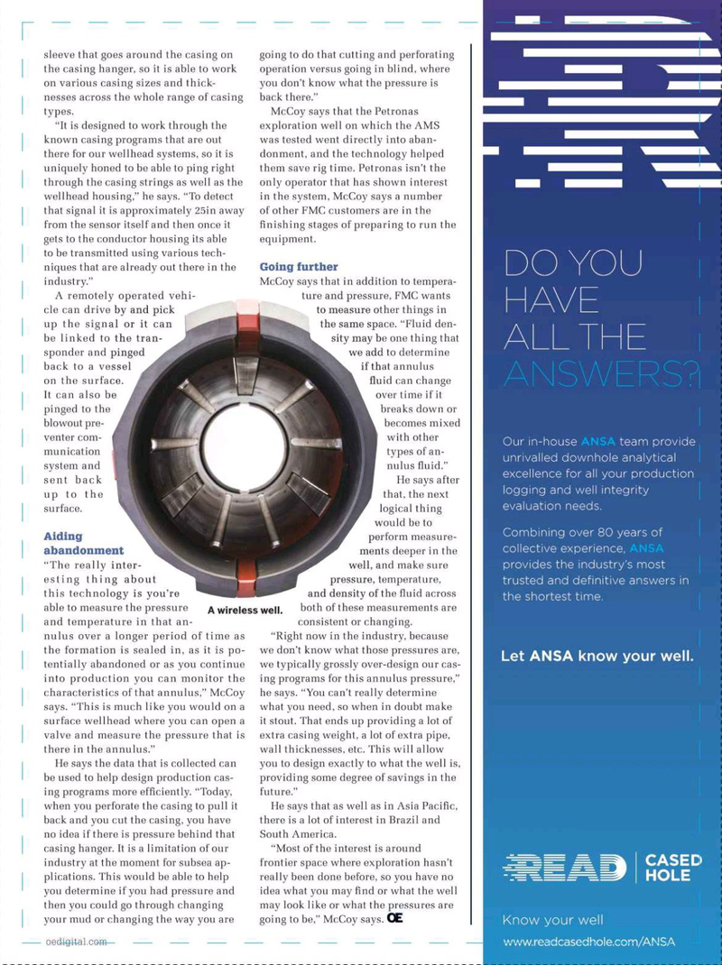 Offshore Engineer Magazine, page 51,  Dec 2016
