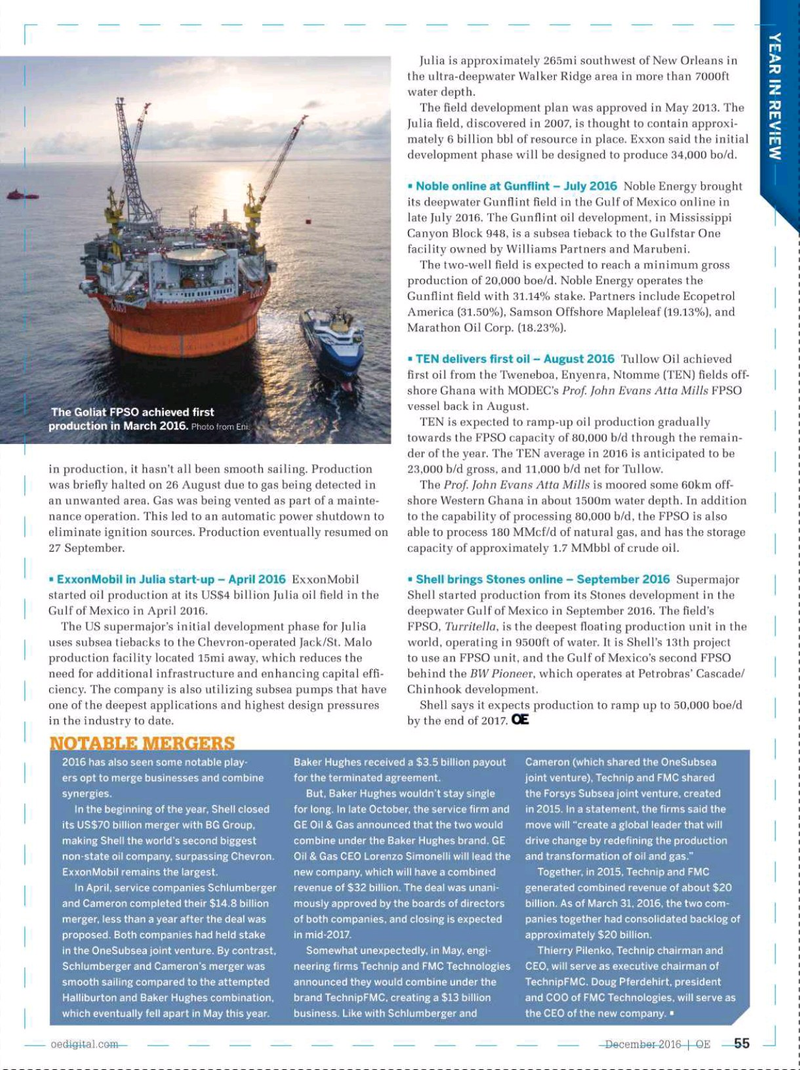 Offshore Engineer Magazine, page 53,  Dec 2016