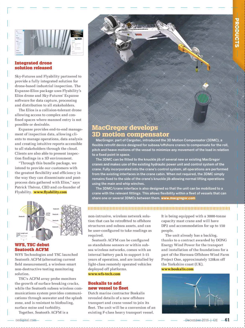 Offshore Engineer Magazine, page 59,  Dec 2016