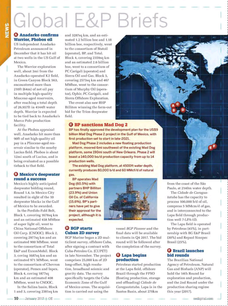 Offshore Engineer Magazine, page 8,  Jan 2017