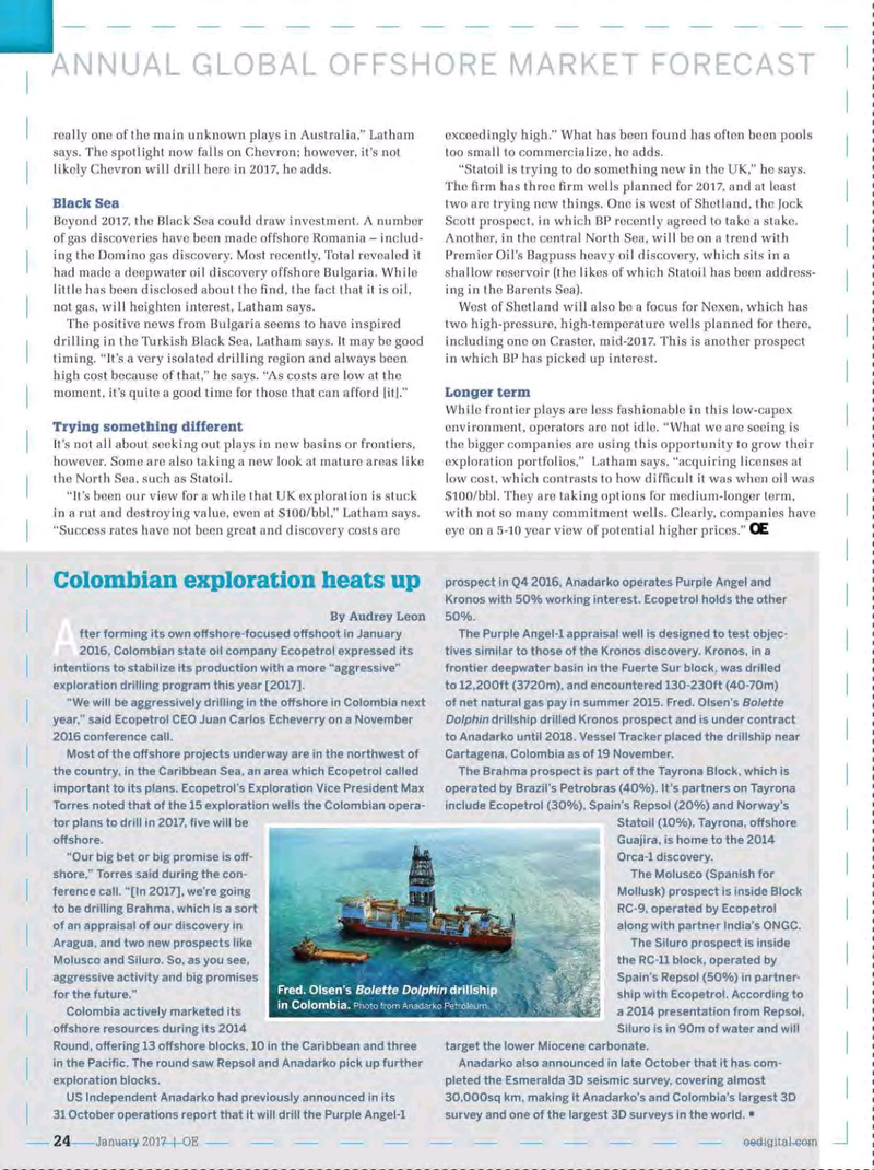 Offshore Engineer Magazine, page 22,  Jan 2017
