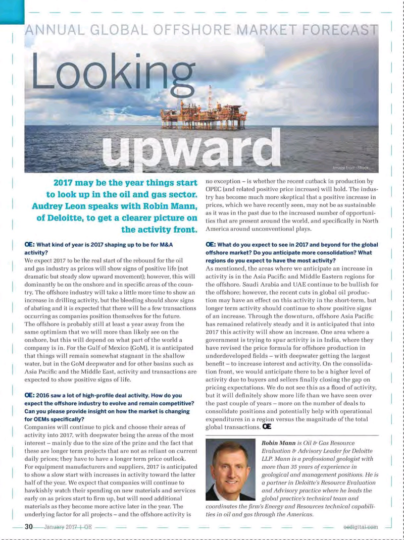 Offshore Engineer Magazine, page 28,  Jan 2017