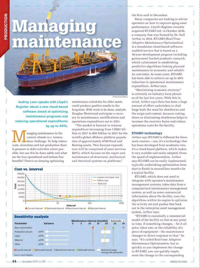 Offshore Engineer Magazine, page 42,  Jan 2017