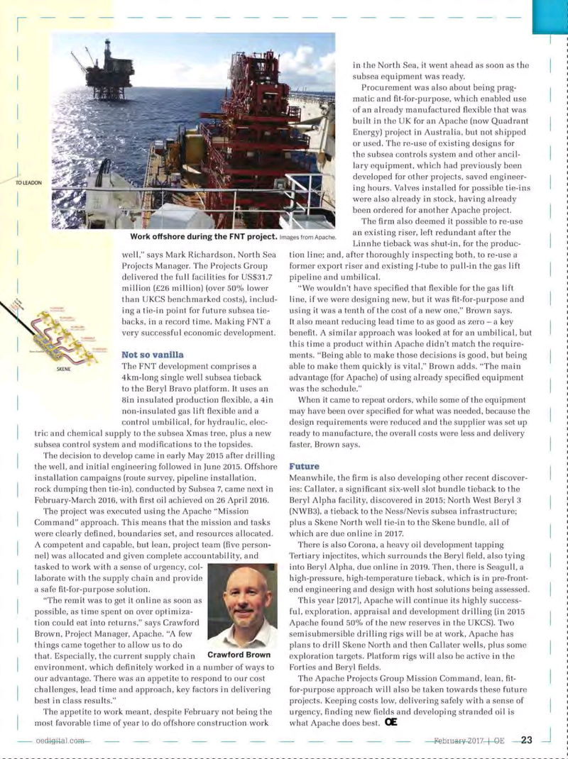 Offshore Engineer Magazine, page 21,  Feb 2017
