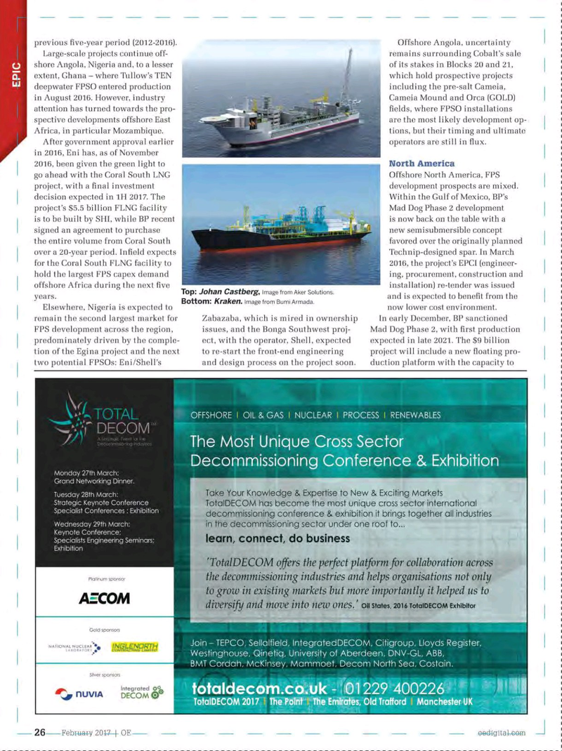 Offshore Engineer Magazine, page 24,  Feb 2017