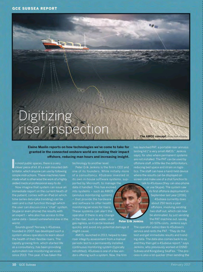 Offshore Engineer Magazine, page 42,  Feb 2017