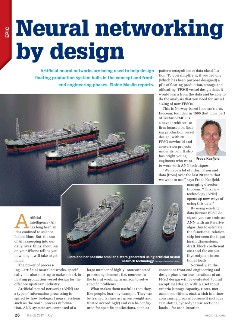 Offshore Engineer Magazine, page 24,  Mar 2017