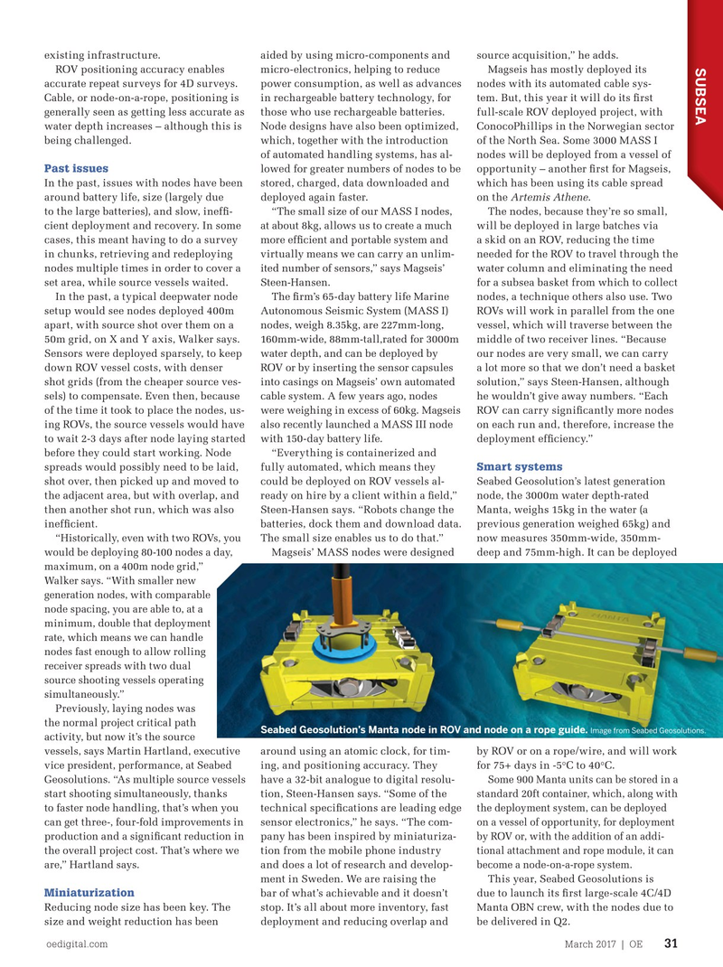 Offshore Engineer Magazine, page 29,  Mar 2017