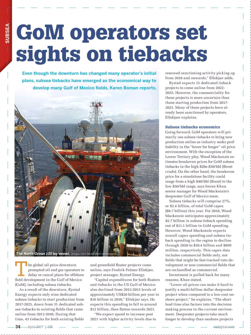 Offshore Engineer Magazine, page 32,  Apr 2017