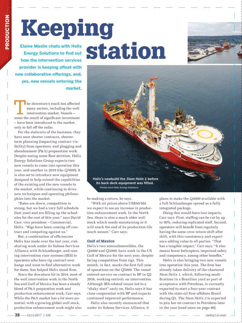 Offshore Engineer Magazine, page 36,  Apr 2017