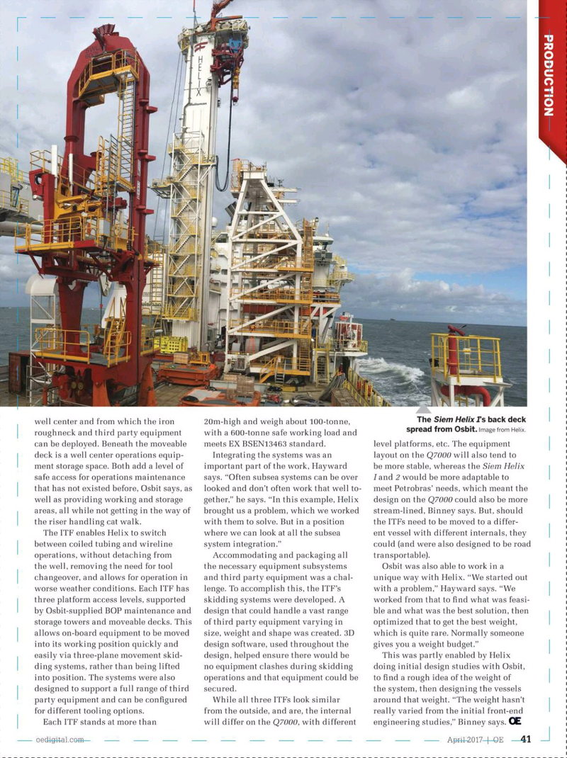 Offshore Engineer Magazine, page 39,  Apr 2017