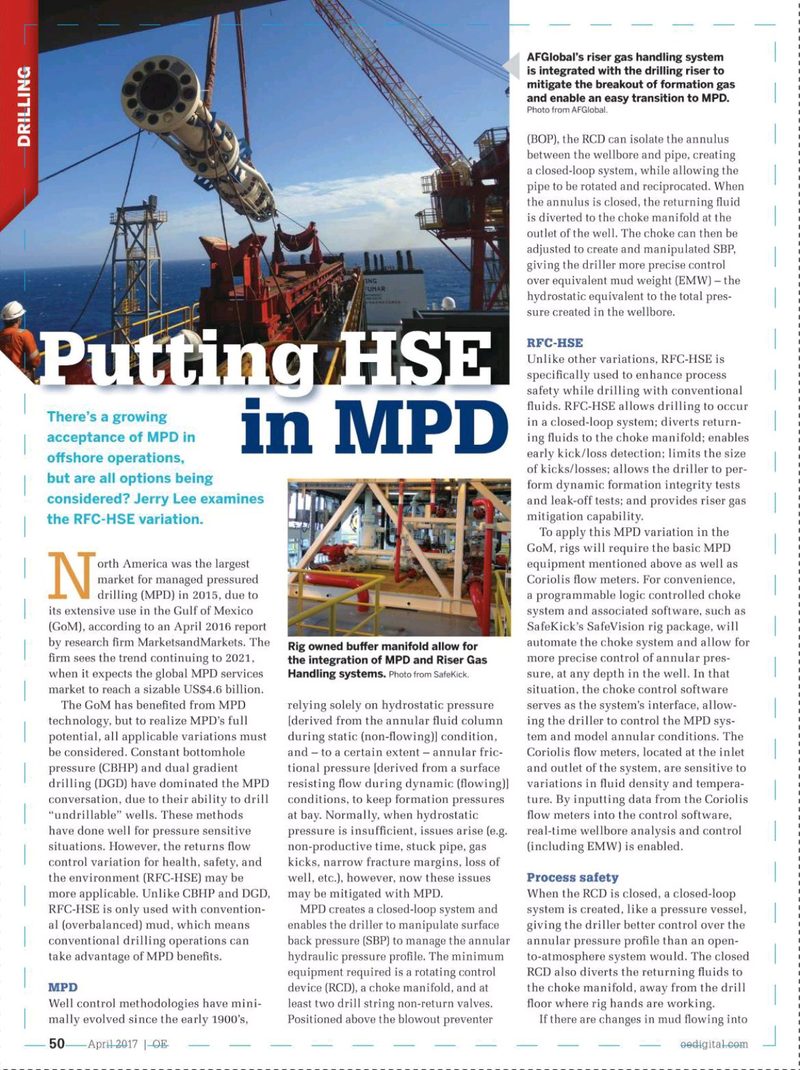 Offshore Engineer Magazine, page 48,  Apr 2017