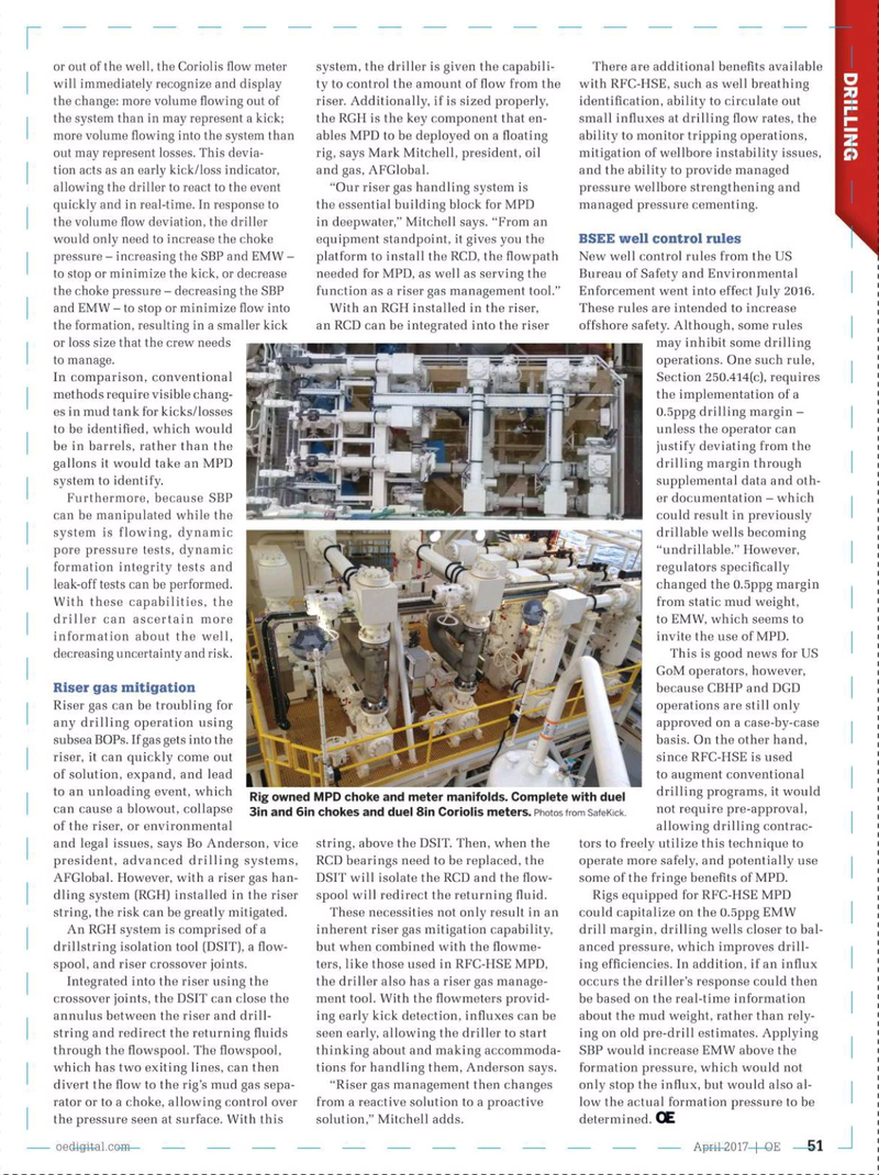 Offshore Engineer Magazine, page 49,  Apr 2017