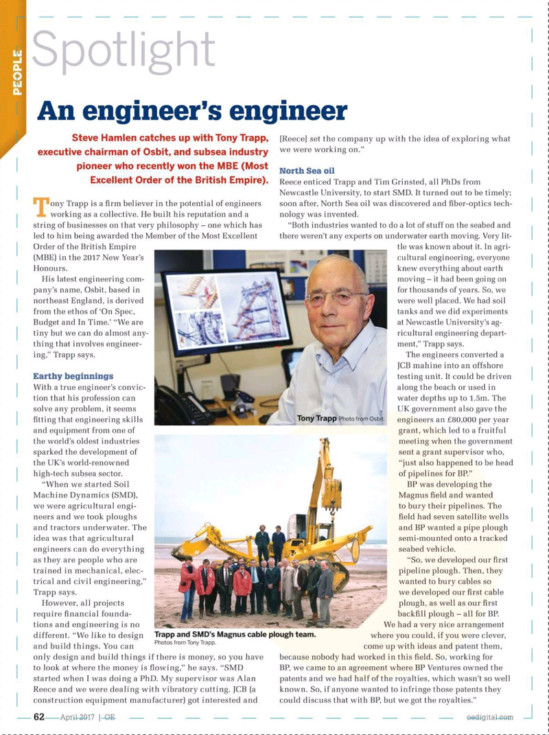Offshore Engineer Magazine, page 60,  Apr 2017