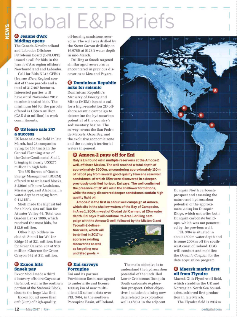 Offshore Engineer Magazine, page 10,  May 2017