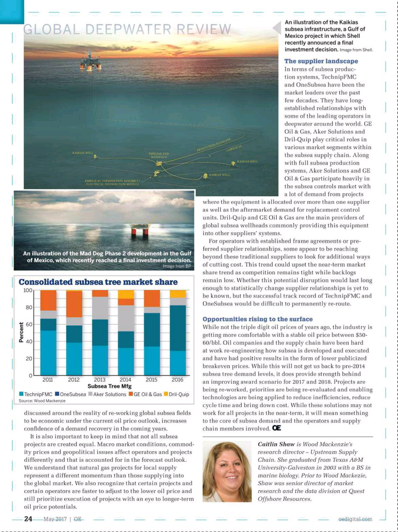 Offshore Engineer Magazine, page 22,  May 2017