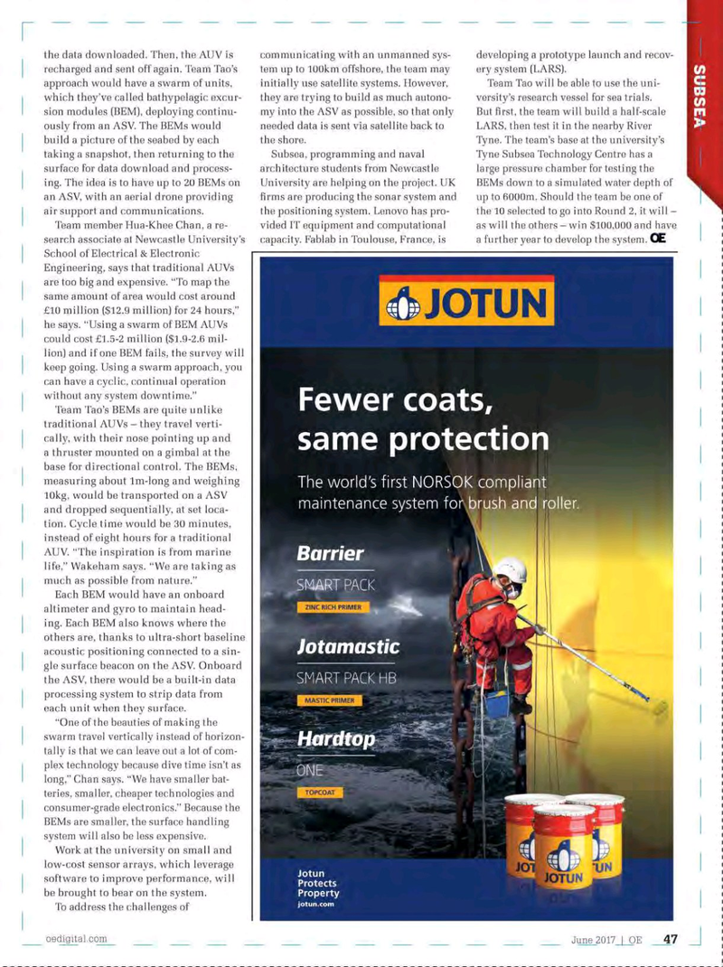 Offshore Engineer Magazine, page 45,  Jun 2017