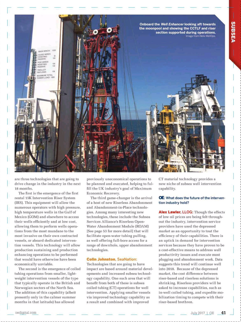 Offshore Engineer Magazine, page 39,  Jul 2017