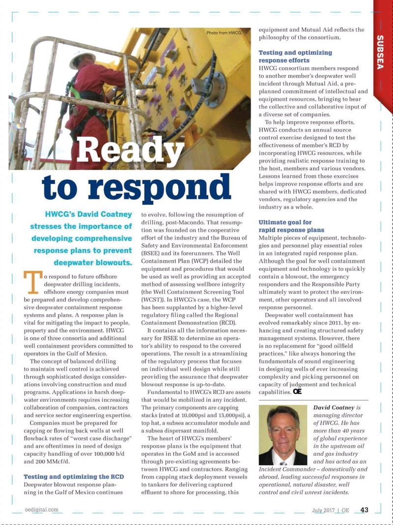 Offshore Engineer Magazine, page 41,  Jul 2017