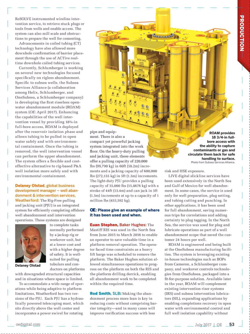 Offshore Engineer Magazine, page 51,  Jul 2017