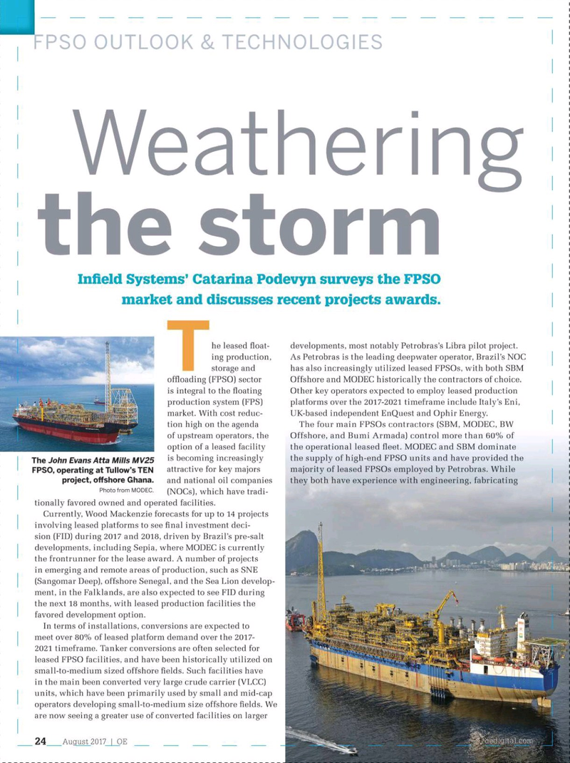 Offshore Engineer Magazine, page 22,  Aug 2017