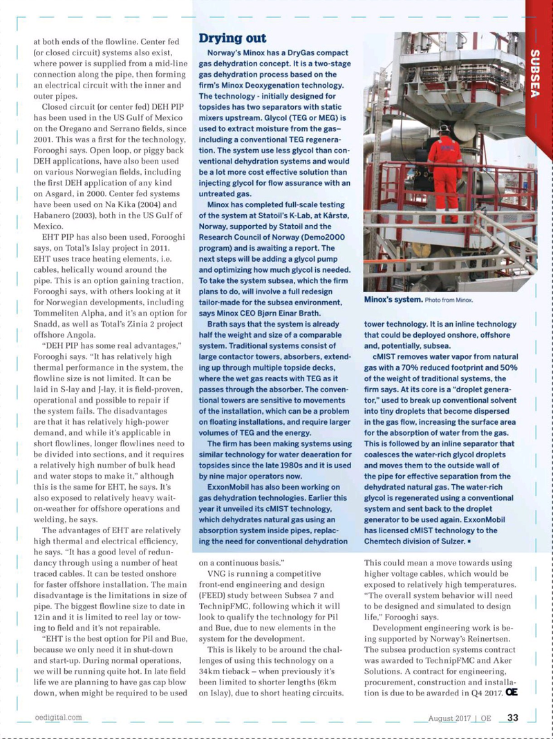 Offshore Engineer Magazine, page 31,  Aug 2017